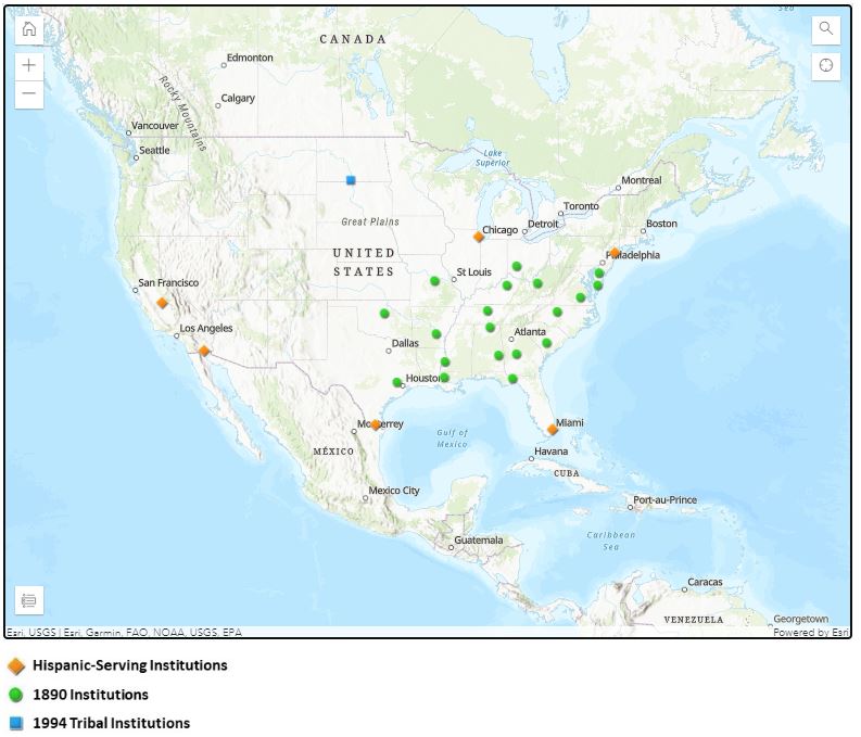 USDA Liaisons map